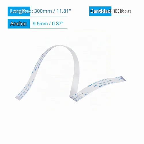Vista 2 de MECCANIXITY FFC FPC Cable flexible plano 18 Pin 0.02 in Paso 11.811 in