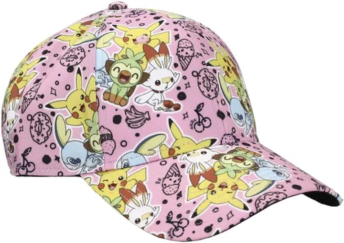 Vista 3 de Bioworld Pokemon Anime Personajes Todo Sobre Impresión Rosa El Snapback, Rosado