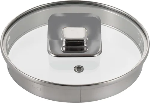 Vista 2 de NutriChef Tapa para cacerola - Utensilios de cocina antiadherentes con perilla plegable, libre de PFOA, funciona con el modelo: NCCWSTKBLK (negro)