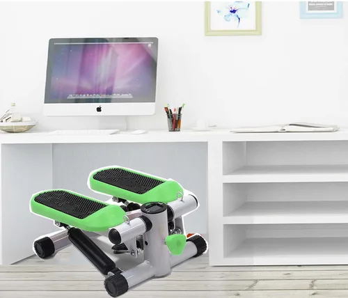 Vista 5 de YSUEFIJO Mini escalón con bandas de resistencia, equipo portátil de entrenamiento, máquina de ejercicio de fitness, máquinas de fitness aeróbico