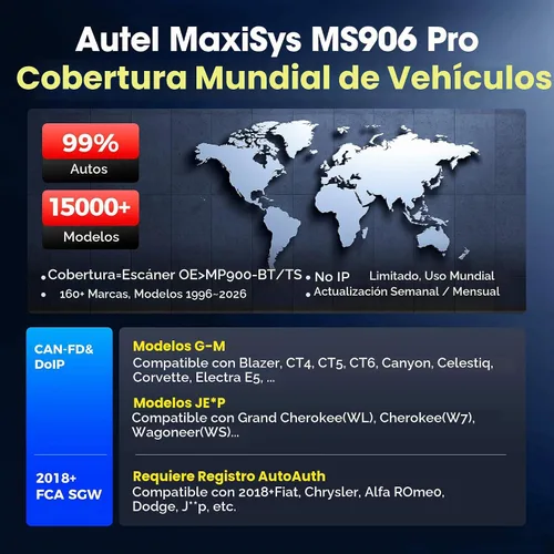 Vista 8 de Autel MaxiSys MS906 PRO escáner, OE ECU C0ding, más de 3000 pruebas como MS906 MAX