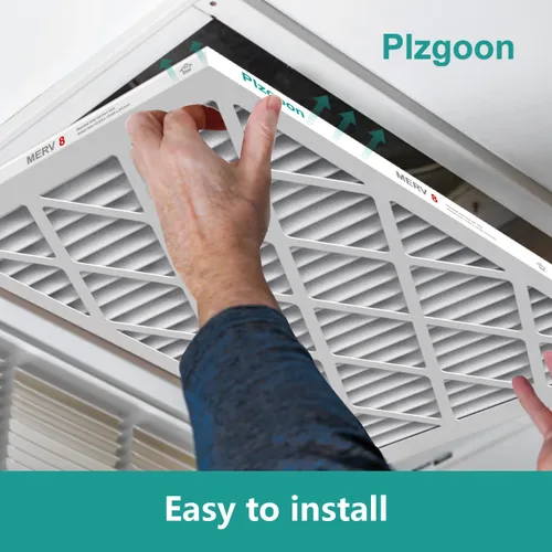 Vista 4 de Filtros de Aire 10x10x1 MERV 8 MPR 600 Paquete de 4 Filtros Plisados para Hogar HVAC AC Calefacción Filtros de Aire Acondicionado para Casa Oficina