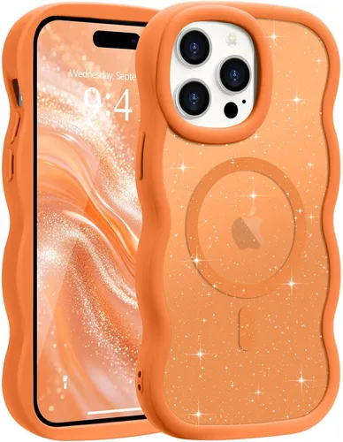 Vista 24 de Pepmune - Funda para iPhone 12 Pro Max con marco ondulado y estructura rígida, color mate claro, cubierta trasera unisex, compatible con Magsafe