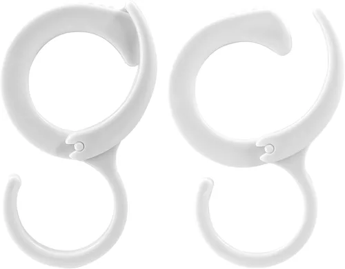 Vista 2 de 6 ganchos blancos para colgar, ganchos en S multiusos para colgar luces de cadena al aire libre, plantas, luces de patio de Navidad