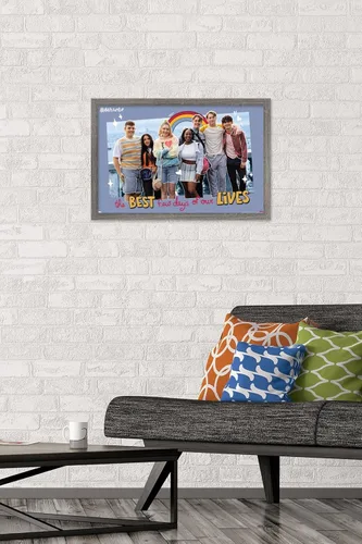 Vista 2 de Netflix Heartstopper: Season 2 - Póster de pared de Best Few Days, 22.4 pulgadas de largo x 14.7 pulgadas de ancho, versión enmarcada de madera