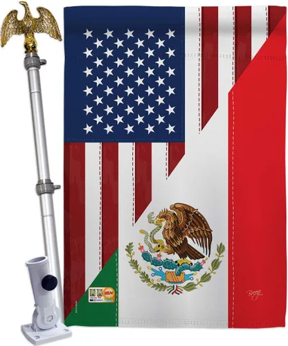 Vista 10 de Juego de banderas de la amistad de Estados Unidos y México, juego de banderas regionales de Estados Unidos, alianza mundial, país, área particular