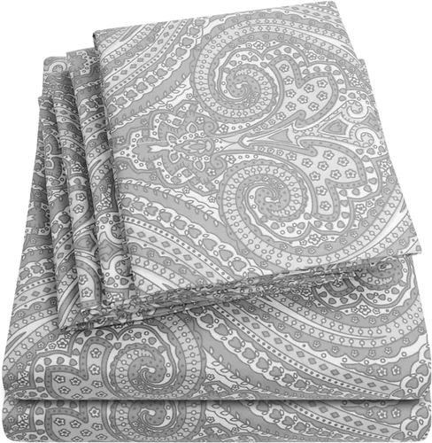 Vista 20 de Juego de sábanas de 4 piezas para camas individuales de 1500 hilos de microfibra de cepillado fino con bolsillo profundo - 1 funda de almohada