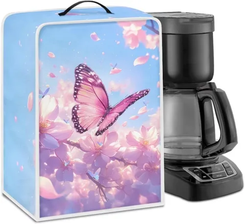 Vista 39 de Cubiertas para máquina de café con mango superior, resistentes a las manchas, para mezclador, compatible con la mayoría de cafeteras