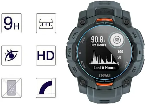 Vista 5 de Protector de pantalla compatible con Garmin Instinct 3 1.772 in