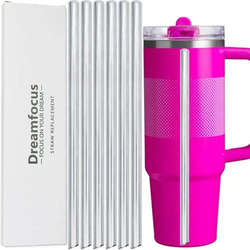 Vista 12 de Dreamfocus Stanley Quencher ProTour - Vaso de repuesto de acero inoxidable para popote de 14 onzas
