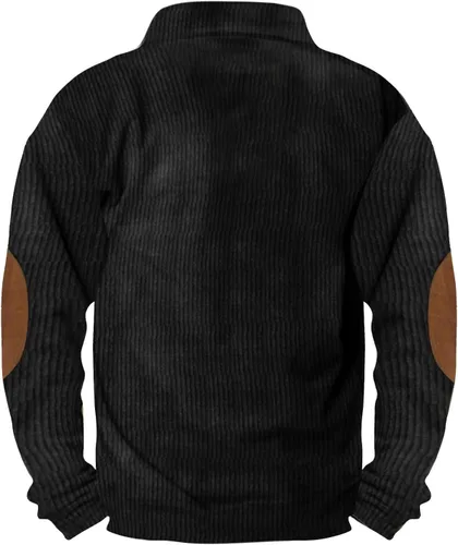 Vista 2 de Ymosrh Sudadera para hombre, talla europea, casual, cuello alto, manga larga, cuello redondo, tallas S-5XL