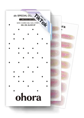 Vista 19 de ohora Tiras de uñas de gel semicuradas (N Clean Girl), color rosa, gelatina, funciona con cualquier lámpara UV/LED, calidad de salón, larga