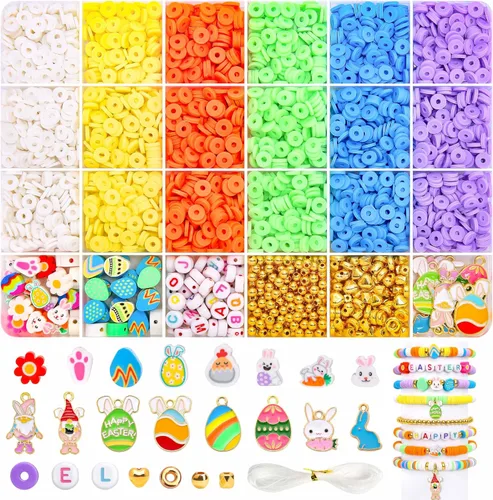 Vista 14 de 1440 piezas de cuentas redondas de acrílico mate de 6 mm de color caramelo, 24 colores surtidos de cuentas de chicle de plástico con agujero Juego