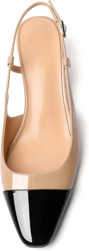 Vista 3 de Zamikoo Zapatos de tacón bajo para mujer con correa ajustable, tacones cuadrados de gatito, cómodas sandalias de tacón bajo de 2 pulgadas, zapatos