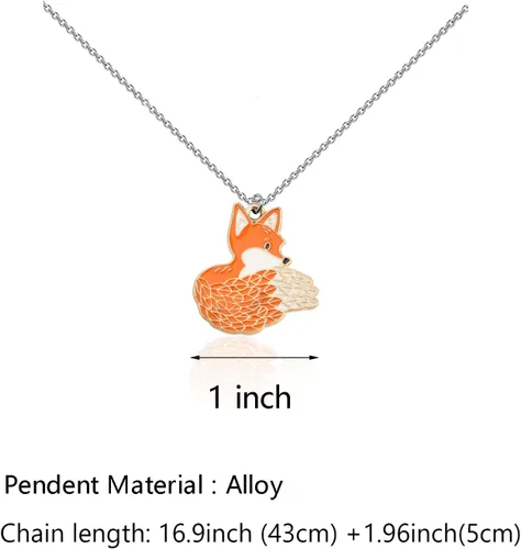 Vista 6 de WSNANG Bonitos aretes de animales salvajes, regalo para amantes de los zorros, divertidos regalos de zorro para mujer