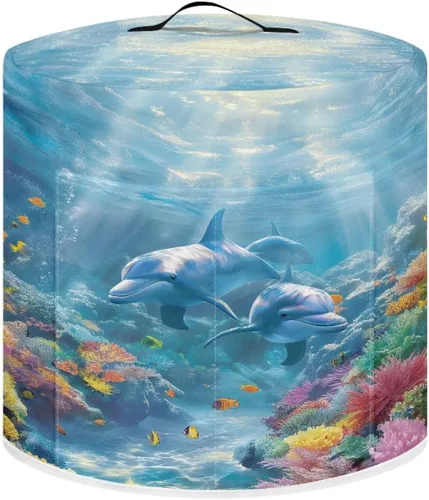 Vista 24 de Suobstales Cubierta antipolvo con estampado de girasol para olla instantánea de 6 cuartos de galón, diseño de nota musical, cubierta de olla a Nota