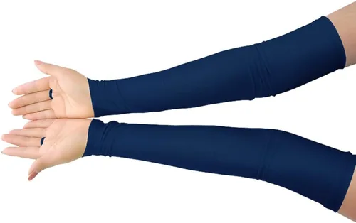 Vista 34 de Shinningstar Guantes largos de elastano elástico sin dedos sobre el codo para niñas y niños adultos