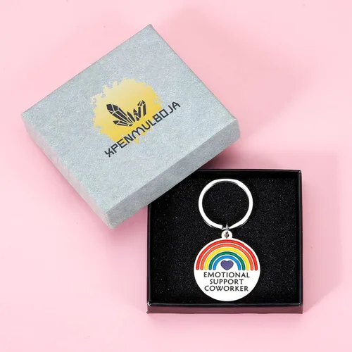 Vista 3 de XPENMULBOJA Regalos de despedida para compañeros de trabajo, regalos para mujeres y hombres, apoyo emocional, compañero de trabajo, llavero de San