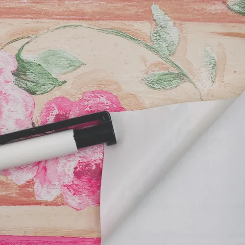 Vista 3 de Yifely - Papel tapiz extraíble de peonía de lujo con borde autoadhesivo para cocina, baño, decoración de pared