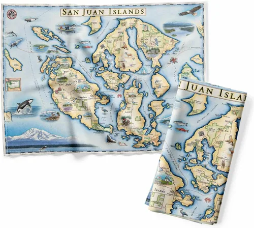 Vista 16 de Xplorer Maps 1000 Islands Map - Toalla decorativa de harina para cocina, 100% algodón, 18 x 24 pulgadas