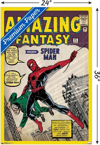Vista 3 de Trends International Póster de pared de Marvel Comics-Spider-Man, 24 x 36 pulgadas, versión premium sin marco, dormitorio
