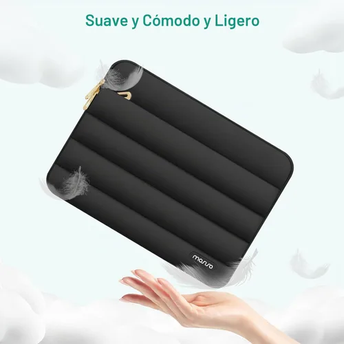Vista 5 de MOSISO Laptop Case 13.3 inch,13-13.3 inch Puffy Laptop Sleeve Carrying Case Negro