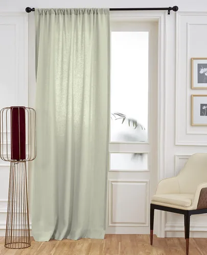 Vista 12 de Solino Home Cortina de lino europeo color beige, 52 x 96 pulgadas, filtro de luz, con bolsillo para barra, 96 pulgadas, 100% lino puro, tratamiento