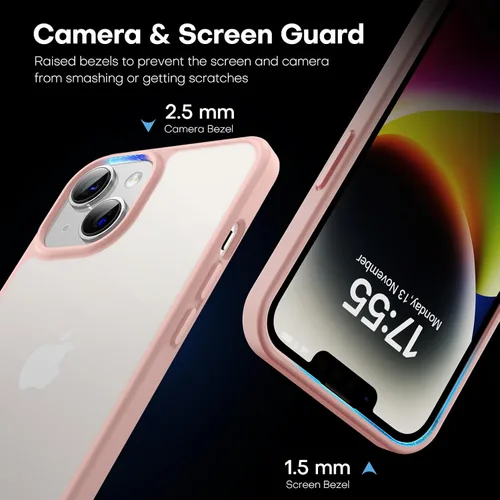 Vista 4 de Paquete de 2 protectores de pantalla de privacidad para iPhone 13 Pro 5G de 6.1 pulgadas con 3 protectores de lente de cámara [no para iPhone 13]
