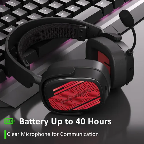 Vista 7 de SENZER X100 Auriculares inalámbricos para juegos para PS5 PS4 PC Switch Bluetooth Gaming Auriculares con micrófono - Sonido superior en el juego