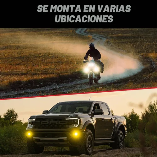 Vista 8 de Baja Designs Cápsulas de luz auxiliar LED S1 - Ajuste universal con arnés de cableado, 2 LED (esquina ancha; ámbar)
