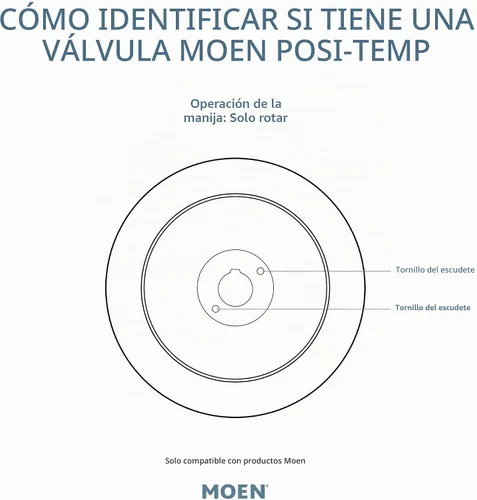 Vista 4 de Moen Brantford T62151 - Kit de molduras cromadas Posi-Temp sin válvula