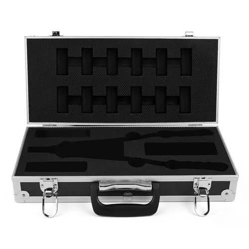 Vista 5 de RZX Kit de herramientas de tuerca de remache de 16 pulgadas que ahorra mano de obra, fijador de tuerca remachable de doble palanca con 12 mandriles