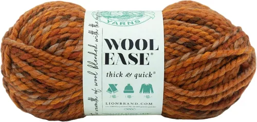 Vista 33 de Lion Brand Yarn - Ovillo de lana Wool-Ease Thick & Quick color fuerza aérea Super Bulky Wool Acrylic Blend Fiber for Soft Hats, Sweaters, Chunky