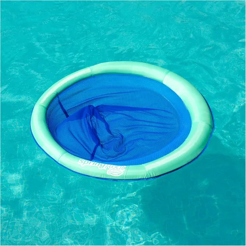 Vista 7 de SwimWays Spring Float Premium Papasan - Tumbona inflable para piscina para adultos con inflado rápido para edades de 15 años en adelante