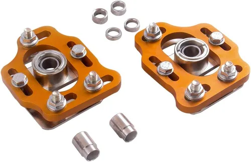 Vista 7 de maXpeedingrods Coilovers Placas de Camber Ajustables Montaje Superior Delantero para Ford Mustang 1979-1989, Placa de Camber Caster de 2 Piezas