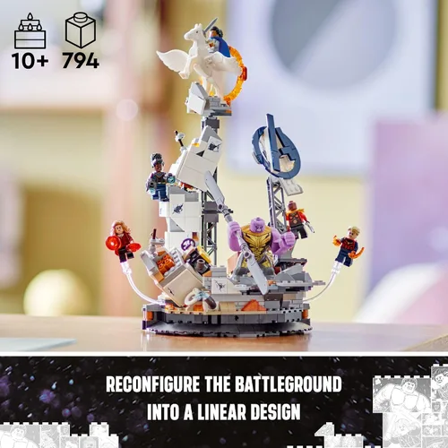 Vista 5 de LEGO Marvel Endgame Final Battle 76266 Modelo de Avengers para construir y exhibir, set de juego coleccionable con 6 minifiguras incluyendo a