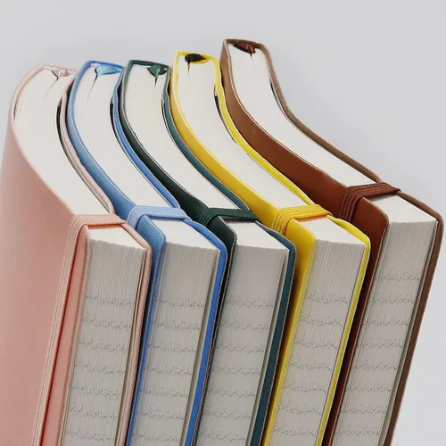Vista 2 de Cuadernos B5 con rayas universitarias, paquete de 2 cuadernos grandes B5 con 376 páginas numeradas, papel rayado grueso de 3.53 oz/m², cubierta