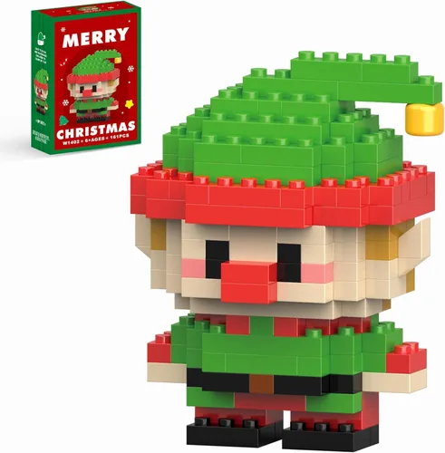 Vista 9 de Juego de bloques de construcción de campanas de Navidad y botas, compatible con el calendario de Adviento Lego 2025, apilables, juguetes nuevos