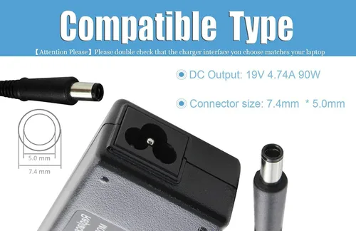 Vista 3 de Cargador adaptador de CA para HP todo en uno 24-f0014, 20-c435z, 24-f1055z, 22-c1035z. por Galaxy Bang USA