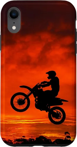 Vista 24 de Carcasa para iPhone 16 Motocross Dirt Bike Jump Sunset