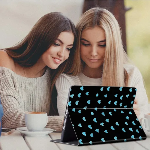 Vista 88 de Funda para tablet Kinlde Fire HD 10 (11ª generación 2021) Fire HD 10 Plus 2021, delgada, de piel sintética, con función atril, función atril