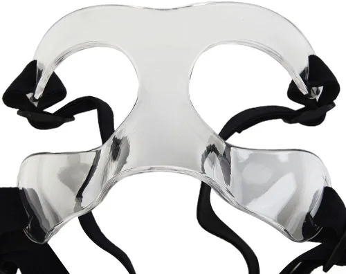 Vista 5 de Adjustable Sports Nose Guard for Men Women Black half face