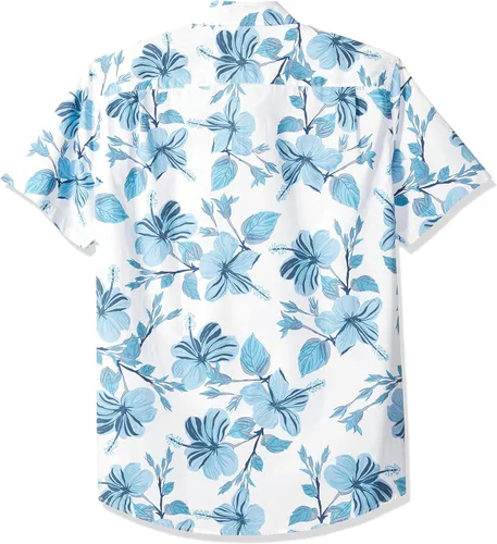 Vista 2 de Tienda Essentials - Camisa de manga corta para hombre, ajuste regular, estampada