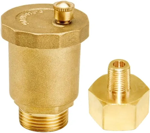 Vista 8 de Joywayus Kit de válvula de flotador automática de latón, válvula de ventilación de liberación de purga de aire de 1/2 "G hembra × 1/2 "NPT macho