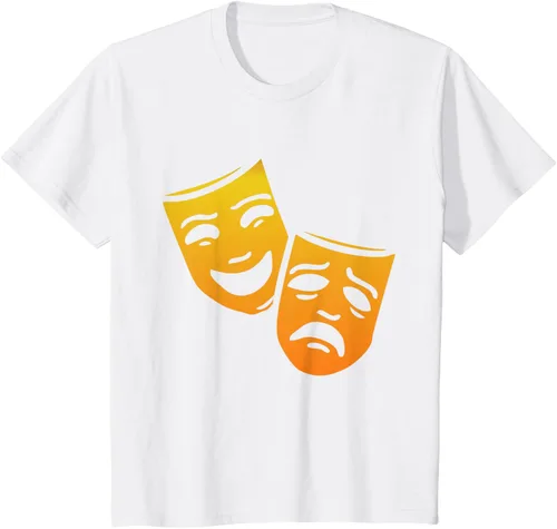Vista 20 de Comedia y tragedia griega teatro máscaras camiseta