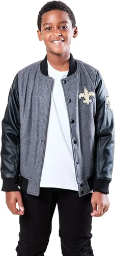 Vista 6 de Ultra Game NFL - Chaqueta de béisbol clásica para niños