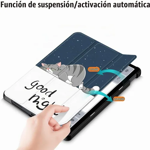 Vista 3 de Lazycat - Funda para Xiaomi Redmi Pad SE de 11 pulgadas, carcasa rígida con soporte delgado para Redmi Pad SE 11 2023 con función de encendido
