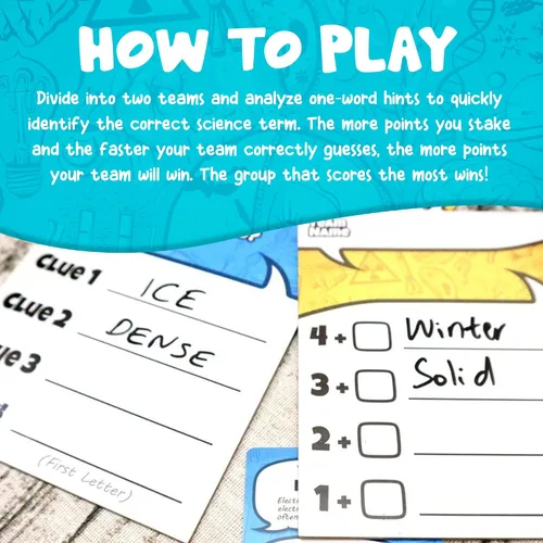 Vista 8 de Genius Games Nerd Words: ¡Ciencia! Juegos de grupo para adultos Juegos de fiesta para familias, niños, adolescentes, aulas