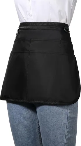 Vista 5 de Delantal de peluquero con 6 bolsillos, delantal impermeable y a prueba de decoloración para hombres y mujeres, delantal de peluquería
