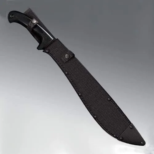 Vista 4 de Cold Steel 97JMS Machete táctico universal de acero al carbono con funda Cor-Ex, 22 pulgadas de largo, negro